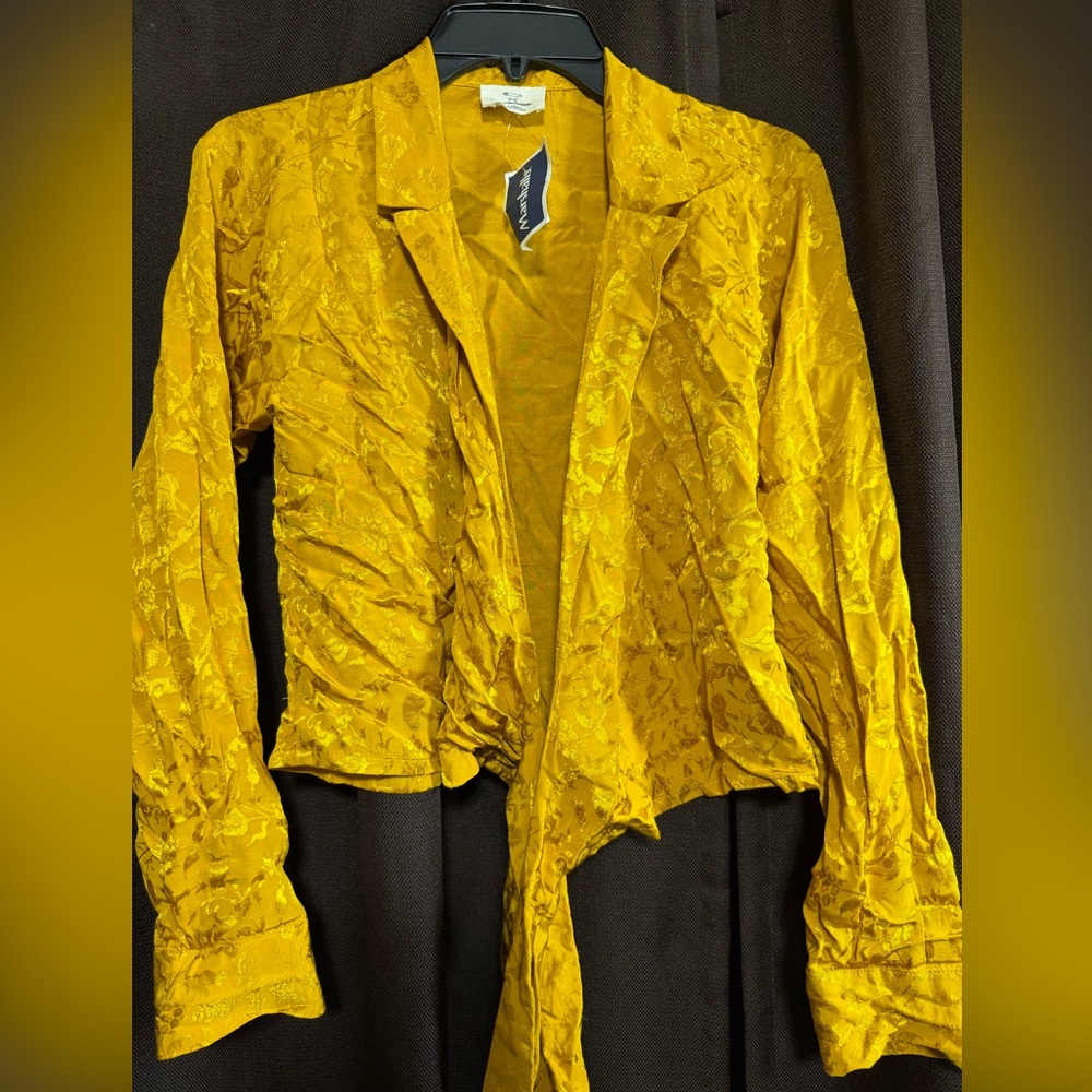 Marshalls Mustard Floral Blouse
